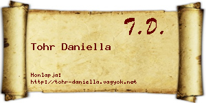 Tohr Daniella névjegykártya